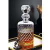 Orgingift Decanter con coperchio in vetro, brocca da portata per whisky fatta a mano, decanter in cristallo da bar per bevande alcoliche da 1250 ml (Diamante-Top)