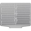 Penbinmall Tappetino Scolapiatti in Silicone, Scola Piatti Lavandino Antiscivolo per stoviglie, Tovaglietta Tappeto Scolapiatti Arrotolabile per riporre posate, Tappetino per Lavelli da Cucina, 40x33 cm (Grigio)
