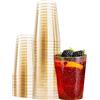 YWKJDDM Bicchieri di plastica con glitter oro, 30 pezzi, in plastica, riutilizzabili, eleganti feste, bicchieri da vino per compleanno, matrimonio, cocktail, bevande, 350 ml