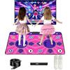 KIRJAUDU Tappetino da ballo interattivo doppio per bambini, tappetino da danza ragazza antiscivolo con connessione HDMI, tappetino da ballo per bambini con oltre 100 giochi e telecomandi senza fili