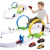 Havnidy Autocarro per bambini, giocattolo da corsa con 2 loop a 360° e 3 auto ritirate veloci, giocattolo da pista, regalo per ragazzi dai 3 4 5 6 anni in su