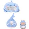 BOXOB Set di Abiti per Bambole, Vestiti il Corpo di Uno Squalo Blu e Copricapo la Testa Uno Squalo Vestiti Giocattoli Accessori Carini ed Eleganti in Stile Animale per Bambole da 17 cm