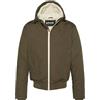 Schott NYC Giacca Corta Cappuccio Fodera Sherpa Schott Bluster2 Dark Kaki, verde, S