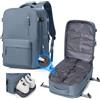 suradar Zaino Ryanair Sottovuoto da Viaggio con Pompa Integrata Wizzair Eurowings Vueling, Zaino con Sottovuoto Incorporato 40x30x20 Aereo Bagaglio a Mano 40x30x20 Vacuum Travel Backpack Blu reale