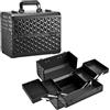 Joligrace Valigetta Trucchi Professionale Beauty Case Valigia Porta Trucchi Valigetta per Cosmetici Cofanetto da Viaggio Porta Trucchi, 4 Vassoi, Bloccabile