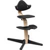 Stokke Nomi® Seggiolone Pappa Evolutivo in Legno, Naturale Nero | Seggiolone evolutivo in legno, regolabile senza attrezzi, favorisce una seduta attiva, da 6 mesi.