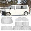 NIGOOLATA Parasole per parabrezza anteriore VW T5 T6, 8 pezzi, termometri, in alluminio, bloccato i raggi UV per camper parabrezza