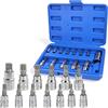 AFEPHE 13 pezzi Bussole Torx maschio 1/2'', 1/4'', 3/8'', Set di bussole Cofanetto bussole a cricchetto T8 T10 T15 T20 T25 T27 T30 T40 T45 T50 T55 T60 T70 in CR-V