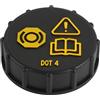 Flydida Tappo del serbatoio del liquido freni Flydida tappo del serbatoio del liquido freni per auto adatto per S-MAX Galaxy Transit Focus Mondeo C-Max Fiesta Kuga auto codice 6M512162AA DG804355Y