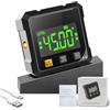 CelestiMingle Inclinometro Digitale a 4 Lati Magnetico, Livella Digitale con Display LED, Inclinometro Ricaricabile USB, Precisione ±0,2° per Costruzioni, Macchinari e Lavori Fai-da-Te (A)