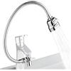 xtemtoamz Prolunga Rubinetto Cucina, Aeratore Rubinetto Bagno, Ugello Per Rubinetto, Rotazione A 360 Gradi, Tubo Direzionale Lungo 35 Cm + Distributore + Adattatore