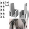 Ampfy Set di 8 paia di guide per porta dello spazio scorrevole | anteriore e posteriore | 4G10 + 4D10 | Ricambio compatibile con binari formali ottimom brico deposto leroy merlin castorama MR fai da te ecc