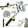 JABNOW Occhiellatrice per Teloni, 400 PCS Ø10mm Occhielli Metallici, con Scalpello di Perforazione, Teste a Pinza Magnetiche, Impugnatura Ergonomica, Puncher per Teloni Pelle Cartone PVC Tessuto e Tende