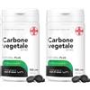 AIESI® Carbone Vegetale Attivo di grado alimentare in compresse da 500 mg (100 pezzi), Made in Italy (Confezione da 2)