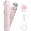 Rizeola Rasoio Elettrico Donna, Rifinitore 3 in 1 per Viso e Zone Intime, per Gambe, Braccia, Ascelle e Zona Bikini, Ricaricabile USB, Cavo Incluso, Adatto a Pelli Sensibili (Rosa)