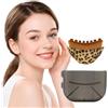 KOQAIIZ Lymphatic Face Brush, Spazzola Viso, Massaggiatore Viso, Dry Brushing, Massaggiatore linfodrenante per Scolpire Viso,Mascella (Leopardo)