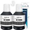 LCL Compatibile Bottiglie d'inchiostro da stampa GI-56 GI-56BK (2-Pack Nero 170ML) Sostituzione per Canon MAXIFY GX7150 GX7050 GX6550 GX6150 GX6050 GX5550 GX5150 GX5050 GX4050 GX3050 Stampanti.