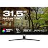 JapanNext Monitor 31.5 VA 4K UHD (3840x2160) | Tecnologia HDR | Inclinazione regolabile Altoparlanti integrati Compatibilità VESA | G-Sync/FreeSync | Garanzia 2 anni | JN-V315UHDR