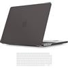 TECOOL Cover compatibile con MacBook Air M5 M4 M3 M2 13,6 Pollici 2022-2026 A3449 A3240 A3113 A2681, Custodia Rigida Protettiva Sottile in Plastica e Copritastiera UE, Grigio