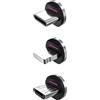 Statik Connettori Magnetici 360 Pro, Compatibili Con Cavo di Ricarica Magnetico Statik360 Pro, Set da 3: i-Product, Micro USB e USB-C