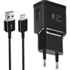 Ysevnotan Caricatore USB C Carica Rapida con Cavo Compatibile per Samsung Galaxy A56 A55 A54 5g A52 A36 A26 A17 5g A16 A14 A13 S22 S10, S10 Puls, charger Caricabatteria Alimentatore Originale - Nero