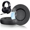 SOULWIT Cuscinetti Auricolari Di Ricambio per Razer Kraken Pro V2, Kraken 7.1 V2, Kraken Stormtrooper Cuffie (Nero-Gel rinfrescante)