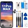 EFaith Schermo per iPhone 11 Pro Max 6.5 LCD Schermo di Ricambio Full HD Touch Digitizer Assembly con Kit di Riparazione Completo + Protezione Schermo per A2218, A2161, A2220
