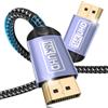 Zestiq 16K Cavo Displayport 2.1 3M, 16K@60Hz, 10K@60Hz, 8K@120Hz, 4K@240Hz/165Hz/144Hz, 2K@360Hz/240Hz, Cavo DP supporta 80Gbps, HDR, DSC1.2a, FreeSync e G-Sync per monitor, Grafica, PC