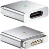 Voltvera 1 adattatore da USB C a magnetico per Magsafe 2,PD 100W T teste da tipo C a magnetico 2 Power Converter di ricarica, compatibile con MacBook 15inch A1398/MC976/MD506/ME665/ME293/ME294 2013-2015