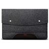 Pack & Smooch Custodia per MacBook Air 15 (2023) | Custodia Sleeve per MacBook Air 15 | 100% Feltro di Lana e Pelle Conciata al Vegetale | Fatto a Mano in Germania | Colore Antracite/Marrone Scuro