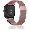 Niboow 20mm Cinturino per Amazfit GTS 4/GTS 3/GTS 4 Mini/GTS 2 Mini/GTS 2/GTS 2e, Acciaio Inossidabile Metallo Magnetico Cinturino per Amazfit Bip 3 Pro/Bip Lite/Bip S/Bip U Pro/Bip S Lite - Rosa
