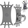 XYTAHDM Supporto Telefono Bicicletta,360°Rotabile Silicone Manubrio Supporto Cellulare,Universale Supporto Telefono Motociclo,per iPhone 14/13/12/11,Samsung Smartphone 4.5-7.0 (Grigio)