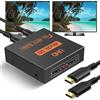 L'Puluva HDMI Splitter 1 in 2 out, Splitter 4K per 2 Monitori, Adaptatore Multi HDMI per PC, Laptop, HDTV, Proiettore, 1 Input 2 Output, Solo Modalità Specchio, Nessuna Estensione