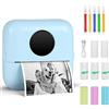 GuKKK Mini Stampante Fotografica, Mini Stampante Termica,Stampante Fotografica Istantanea Portatile, Mini Stampante Termica Bluetooth con Ricarica USB Stampante, per Note, Diario, Elenco (X5-LS)