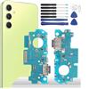 YHX-OU Presa di ricarica per Samsung Galaxy A34 5G SM-A346B, SM-A346B/DS Dock Connector Port Charger Port Charger Port Microfono Audio Jack Flex Cavo + Strumento di installazione