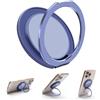 HAUXGOGO Supporto Magnetico Anello Cellulare per cellulari， Rotazione a 360° Potenti magneti N52 per iPhone 17/16/15/14/13Pro Max, Android-Viola
