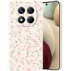 Guxira Cover Protettiva per Xiaomi Redmi Note 14 Pro 5G, Carino Floreale Design Custodia Antiurto Silicone Cover Antipolvere Protettiva Case per Redmi Note 14 Pro 5G - Piccola Rosa