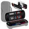QUAGGY Switch 2 Case for Nintendo Switch 2 Console & Accessories, Switch 2 Carrying Case with 12 Game Card Slots, Portable Hard Shell Pouch Carrying Travel Game Bag(Black+Grey Bag)