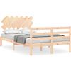 vidaXL Letto in legno massiccio con testiera 120x200 cm