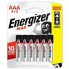 Energizer E92BP6 Max 1.5V Batterie alcaline AAA, 6 Pezzi - Nero