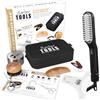 BARBER TOOLS Set/kit di manutenzione e cura per la barba + piastra lisciabarba/capelli.