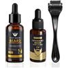 TaimeiMao Kit Per La Crescita Della Barba,Olio Per La Crescita Della Barba con Beard Roller,Regalo Uomini e Papà
