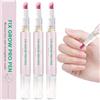 KEORHEZ 3 Pezzi Olio Cuticole Unghie Penna,3-In-1Nail Care Pen,Punta In Ceramica Penna Olio Per Cuticole,Nutriente E Lucidante,Cura Delicata,Adatto Per Unghie Secche E Danneggiate