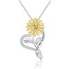 Shuxin Collana in argento con girasole da donna, con scritta You Are My Sunshine, regalo per ragazze, festa della mamma, San Valentino, regalo di compleanno per mamma, migliore amica, fidanzata