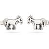 FIVE-D Orecchini a lobo Cavallo Pony al galoppo, Argento 925, Argento