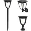 Suprema, Lanterna Solare da Esterno a Filamento, Luce Solare Giardino, 3 Modalità di Installazione Picchetto, Muro, Terra, IP65, Sensore Crepuscolare, Autonomia 6-8 Ore