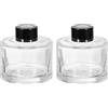 sourcing map 2 flaconi di vetro vuoti da 120 ml, diffusore da 7,6 x 7,1 cm, ricaricabili, per aromaterapia, diffusori a bastoncini, fai da te, casa, bagno, trasparente