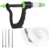 LALAGO Siringa per Carne Semiautomatica, con 4 Aghi per Carne e Tubo Flessibile, Siringa per Marinatura con 3 Quantità di Iniezioni, Siringa per Arrosti e Marinata BBQ, Pollo, Maiale, Tacchino (Set B)