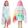 Get Trend Squishmallows Asciugamano Poncho Bambina, 100% Cotone, Telo Mare Ragazza Morbido Assorbente per Bagno, Piscina, Estate e Vacanze, Accessori Viaggio (Multi Squishmallows)