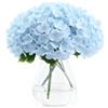 AMLUCKS 3 ortensie artificiali in seta, 15 teste, si sentono reali, ortensie artificiali con steli di fiori fai da te per bouquet di nozze, feste, decorazioni per la casa (3, azzurro)